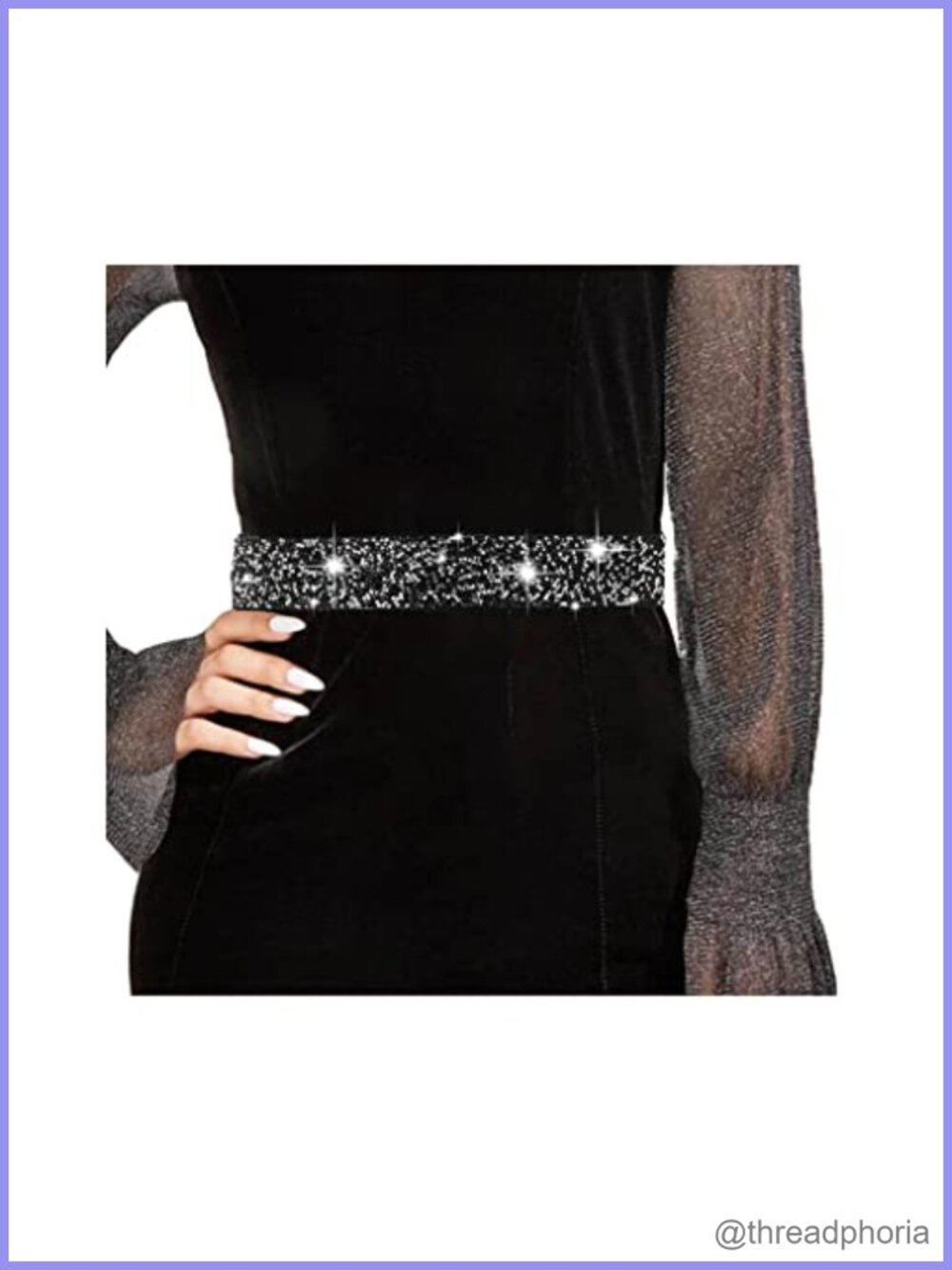 Rhinestone Elastic Waist Belt Shiny Wedding Sash Belt for Formal Dress